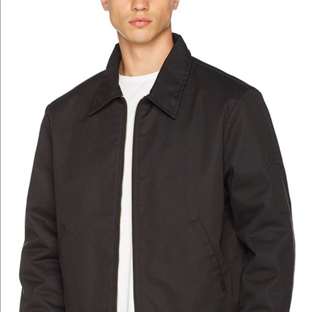 DICKIES Men’s Lined Eisenhower Black Jacket-Medium